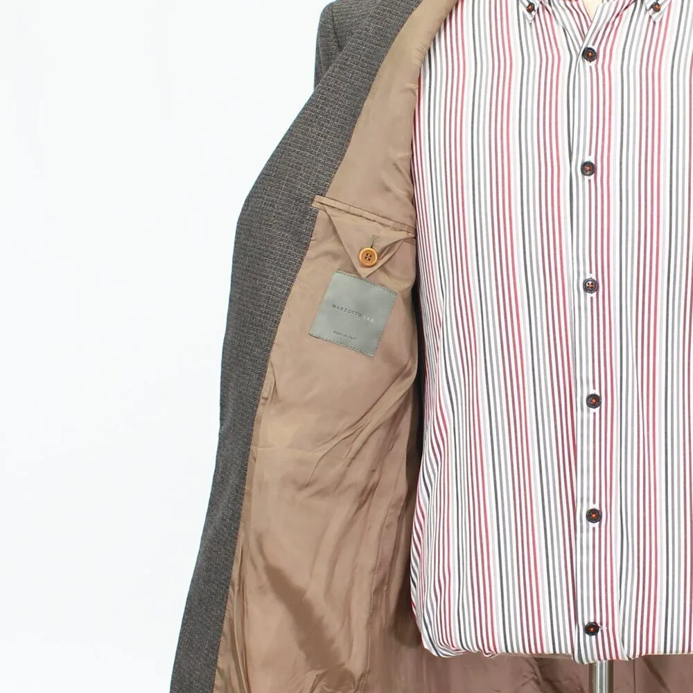Marzotto Lab 42S Brown HT 3-Button Sport Coat Blazer Jacket T529